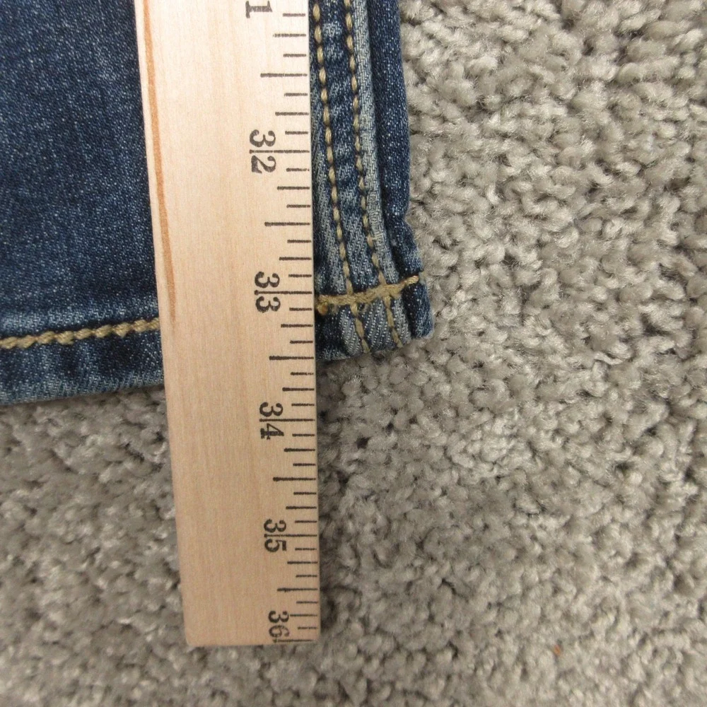 Wrangler Retro Jeans Mens 36x34 Blue Slim Boot Faded Whisker Cowboy Denim Pants